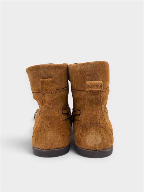 Polacchino stringato color cuoio in suede stile barca IL LACCIO | 50080041SUEDETKYEGESEL